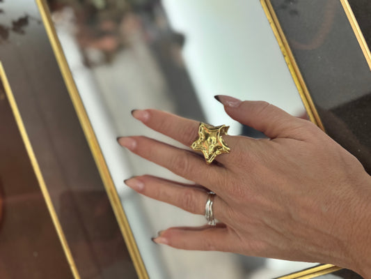 Anillo estrella acero