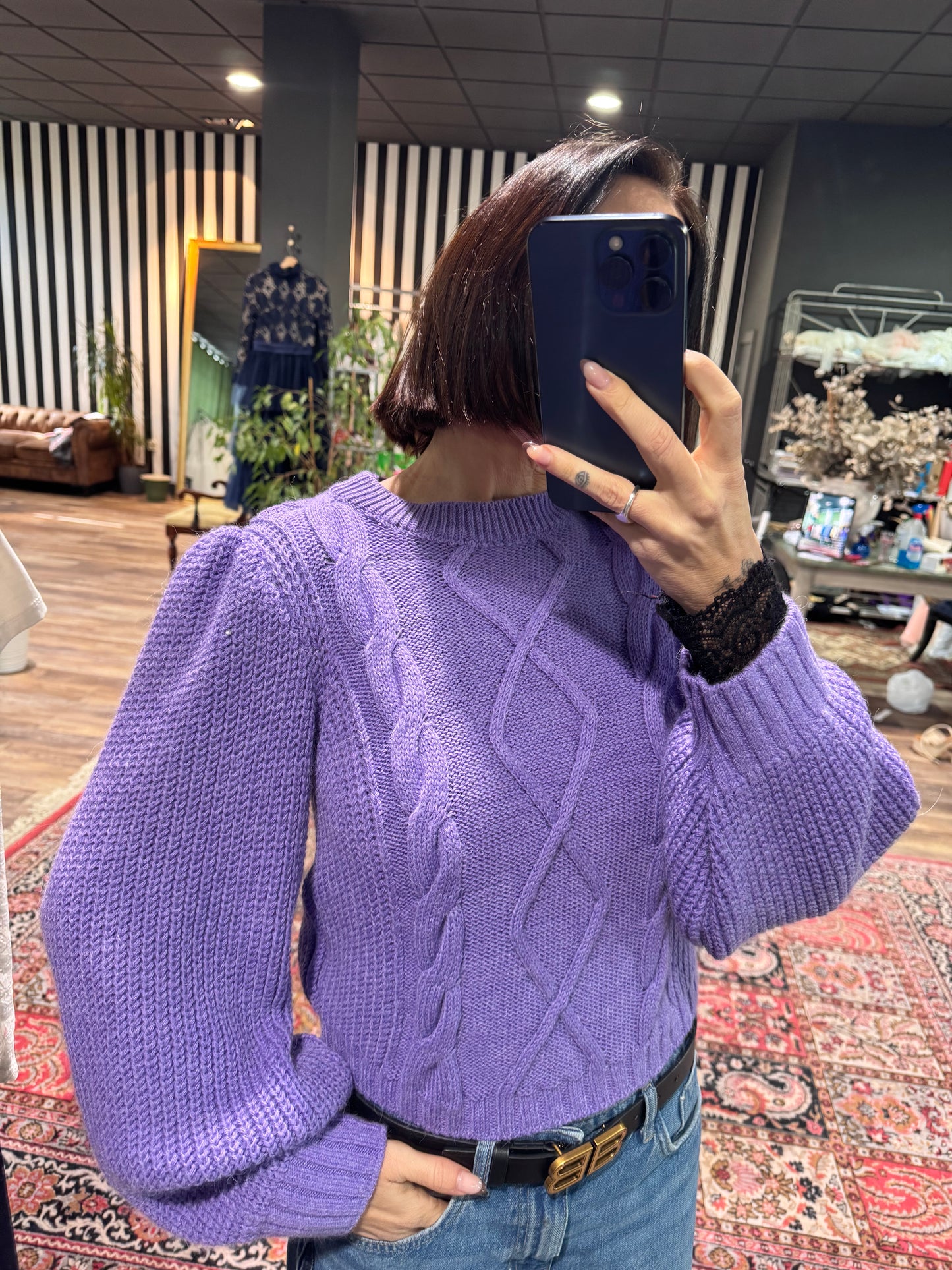 Jersey punto Morado