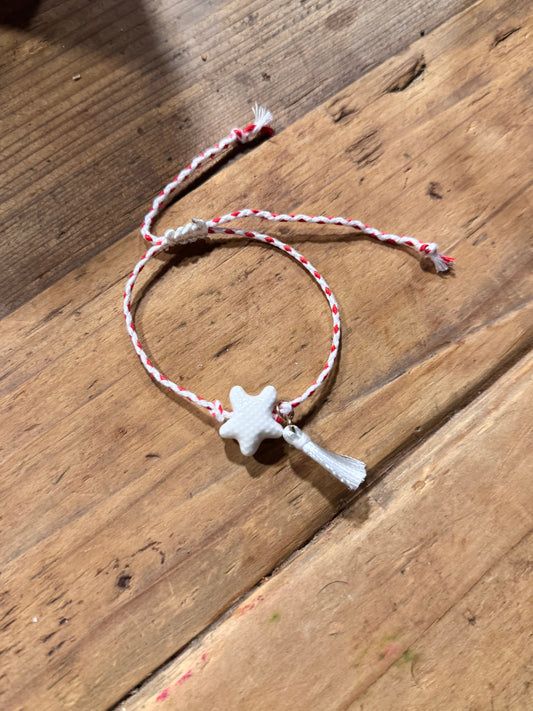 Pulsera estrella de mar blanca