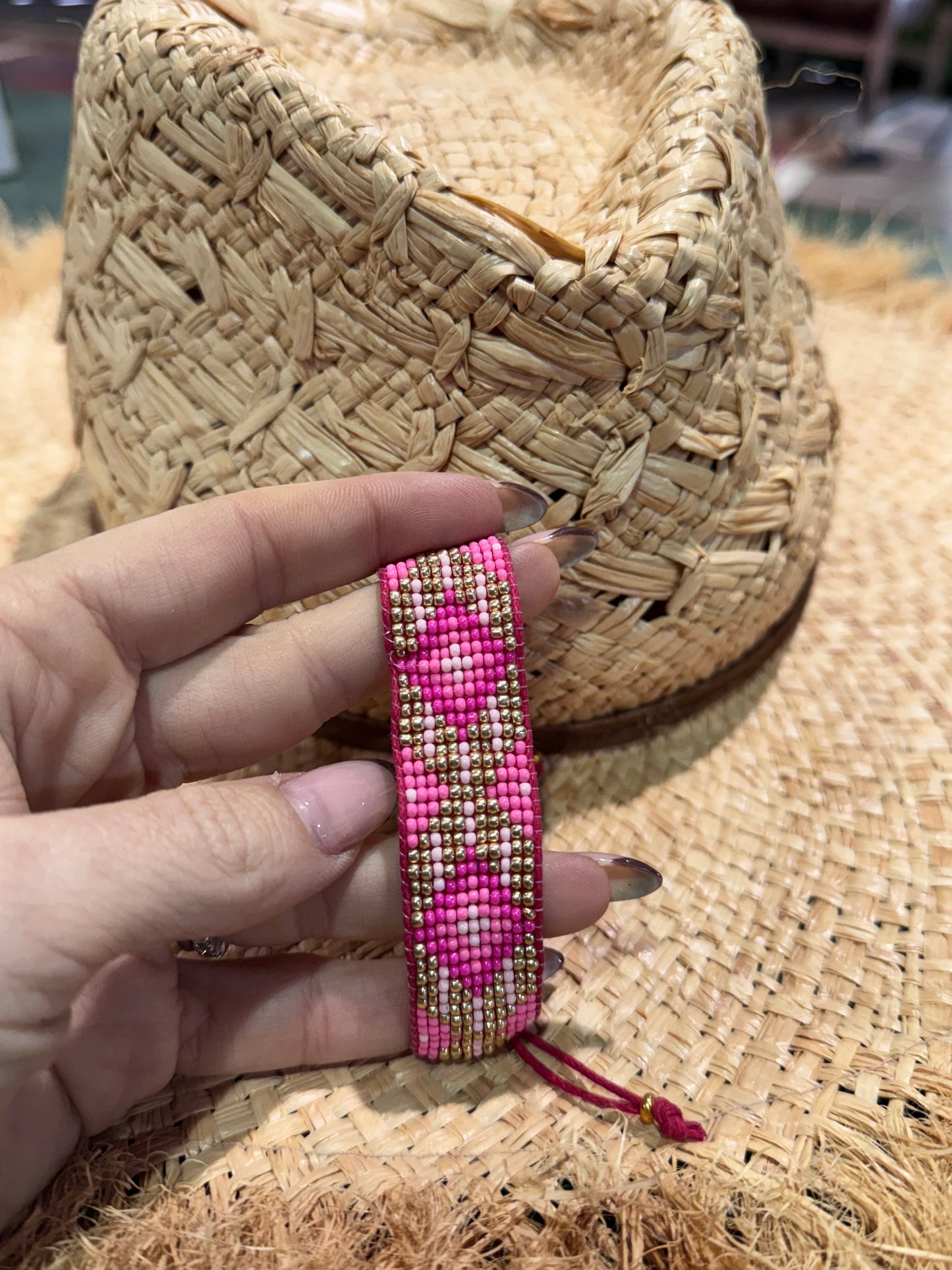 Miyuki pulsera fucsia