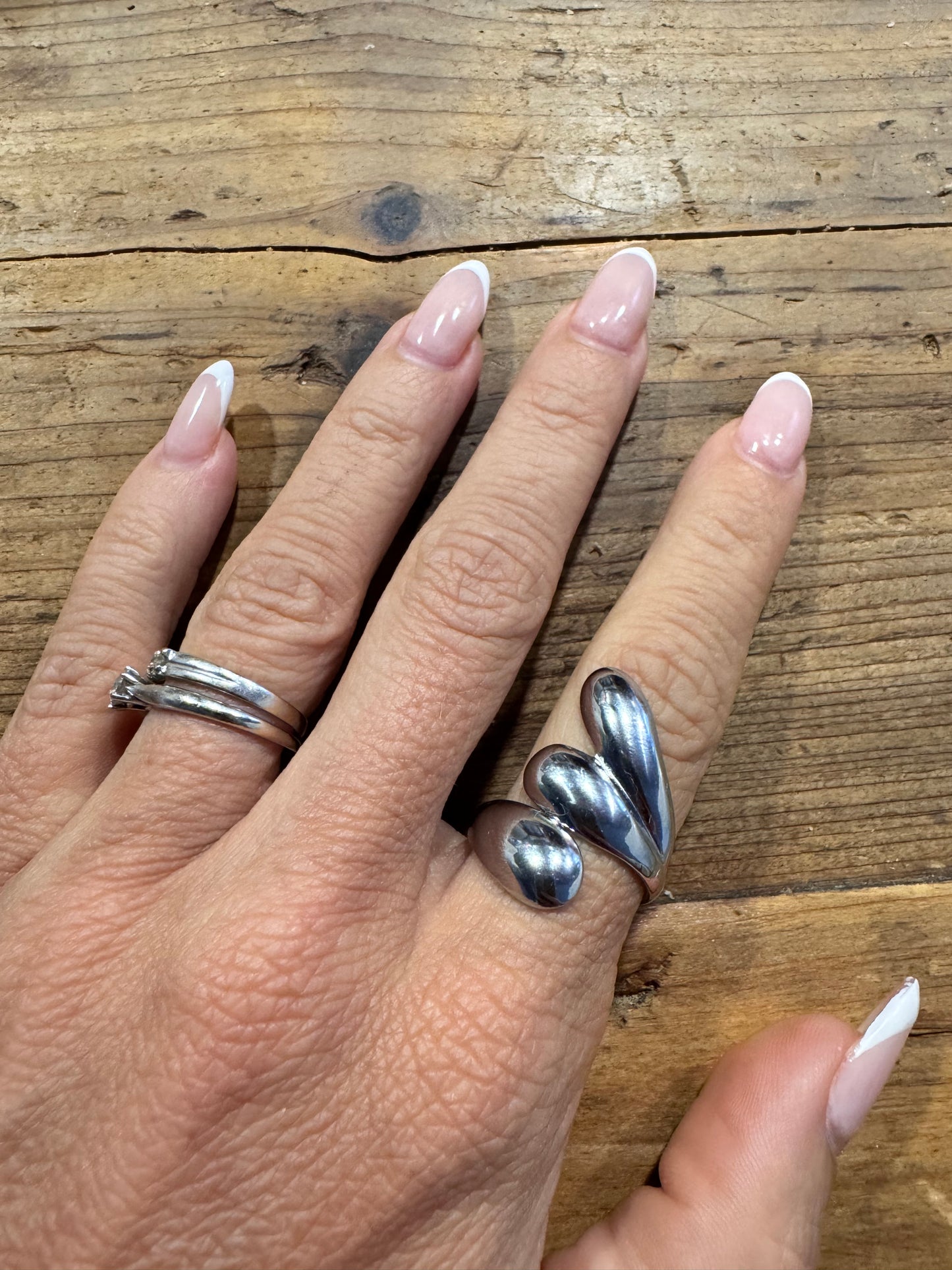 Anillo acero plata
