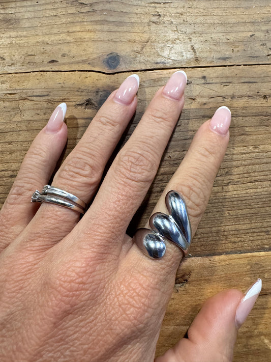 Anillo acero plata