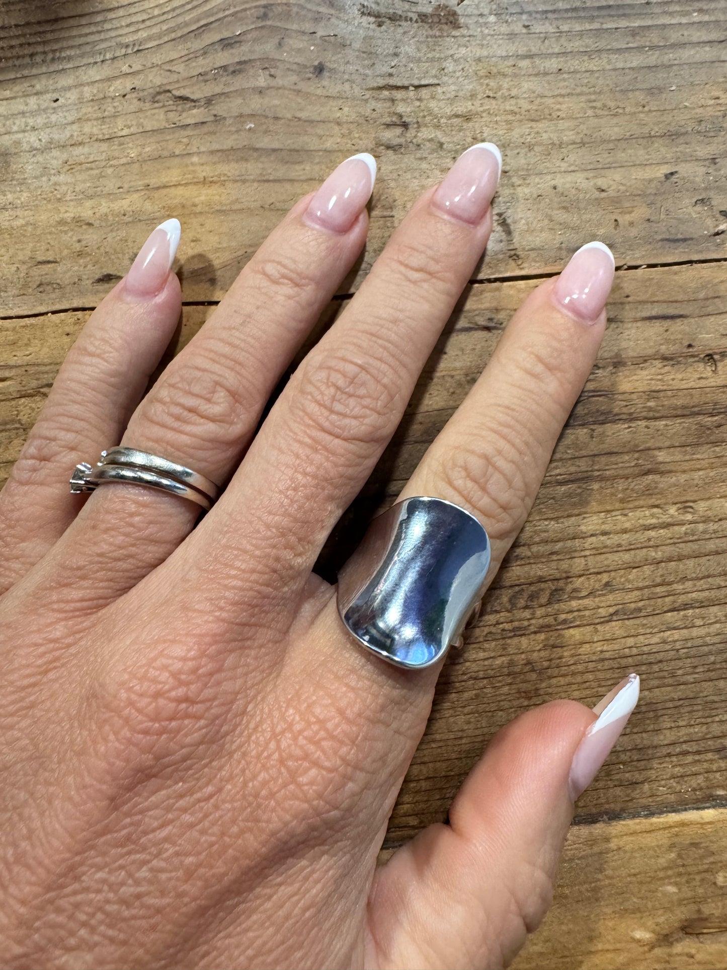 Anillo acero plata