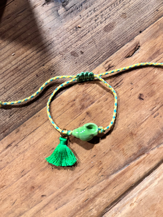 Pulsera caracola verde
