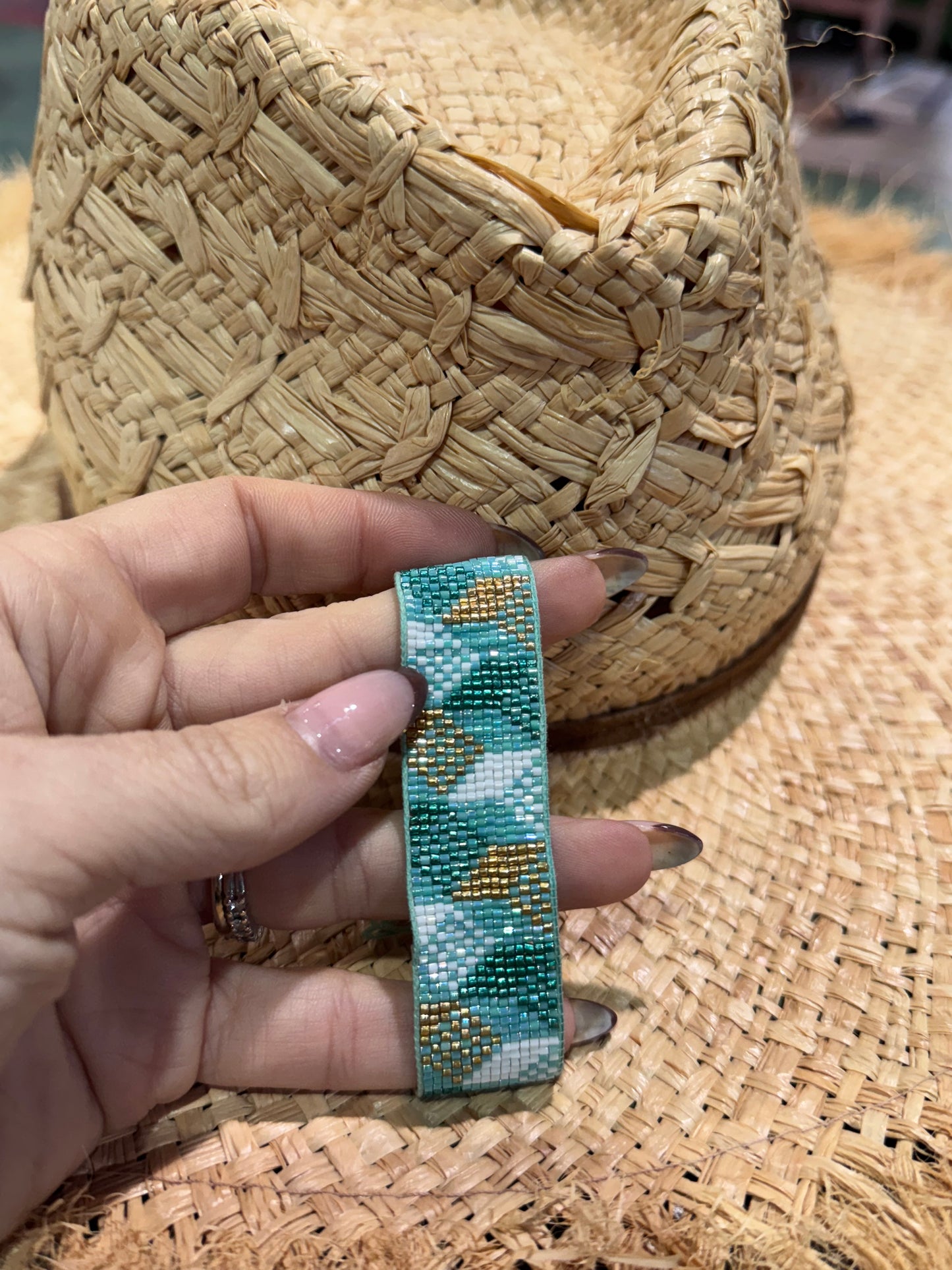 Miyuki pulsera turquesa