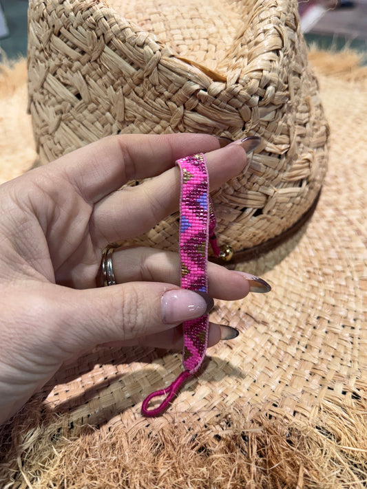 Miyuki pulsera mix fucsia