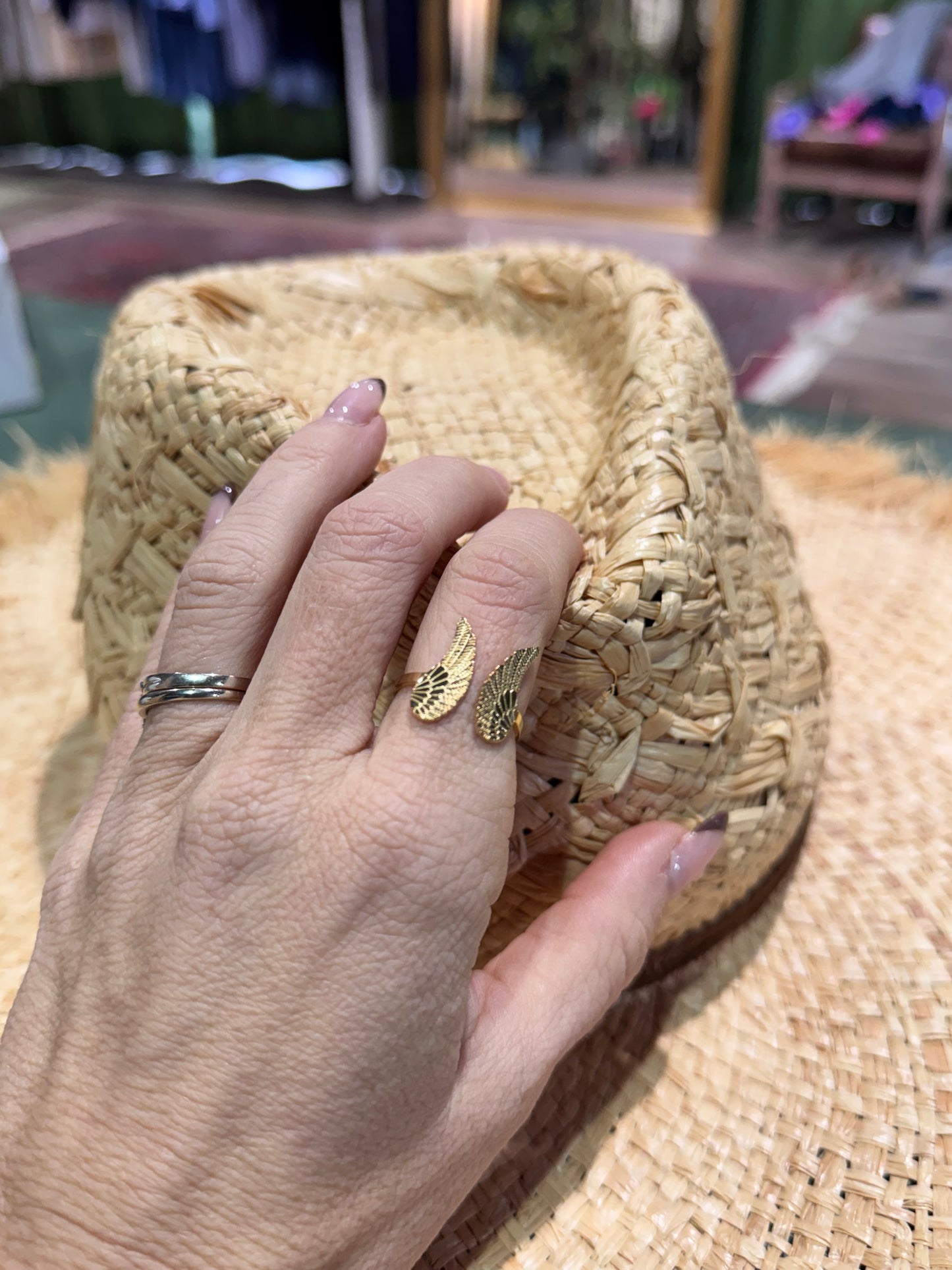Anillo alitas acero