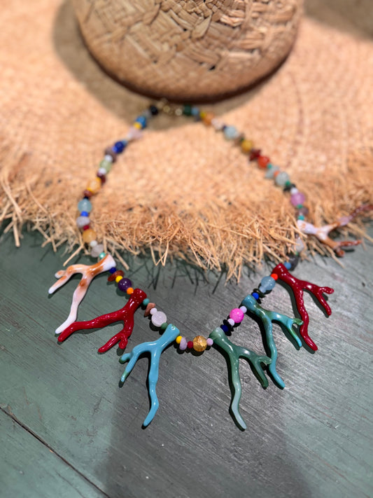Collar piedras colores