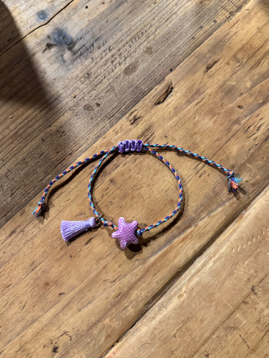 Pulsera estrella de mar morada
