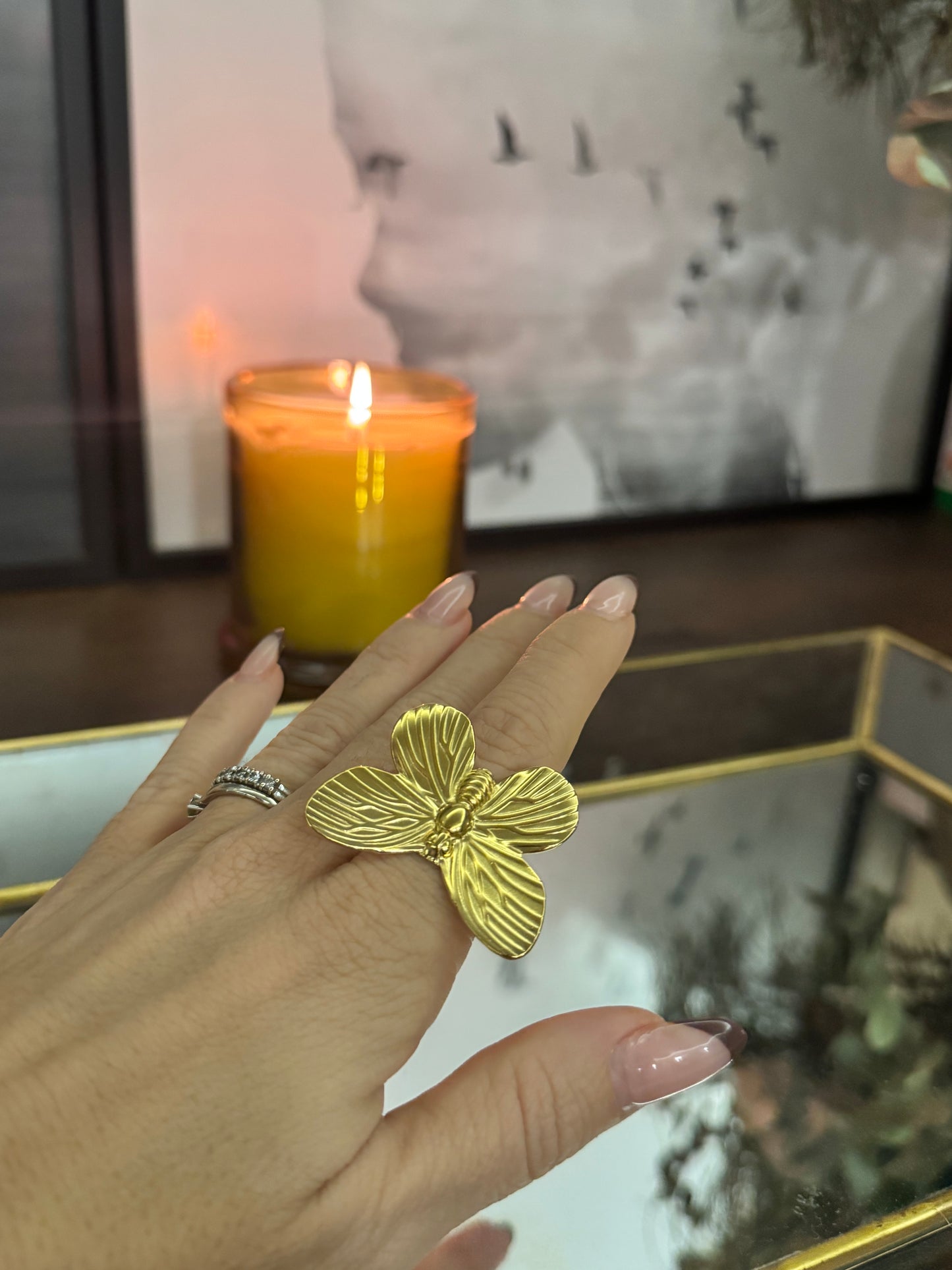Anillo Mariposa acero