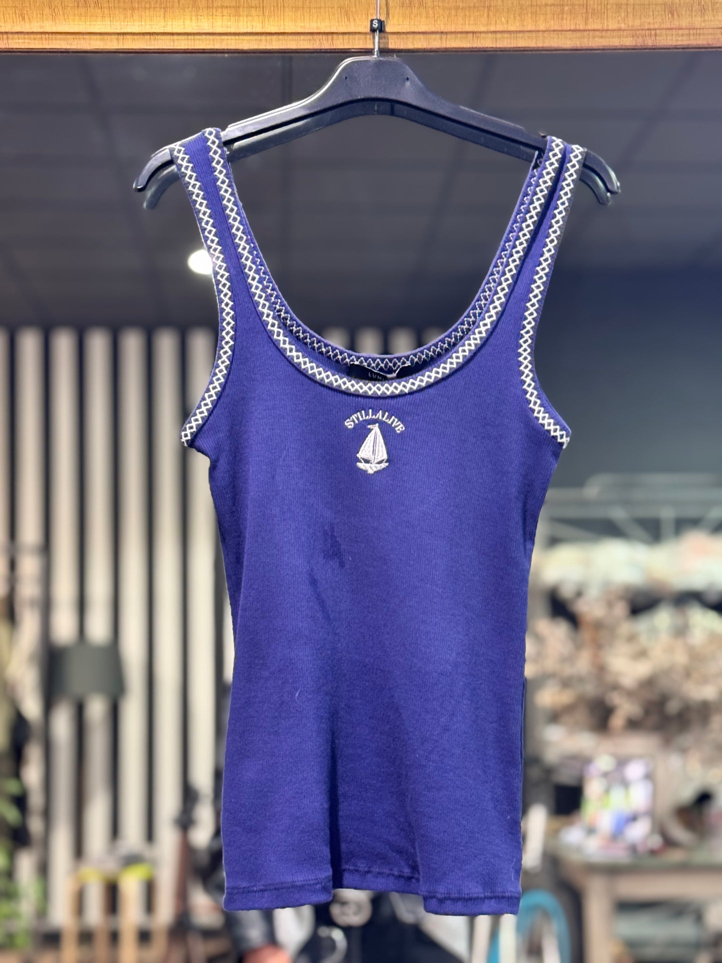 camiseta tirantes Azul