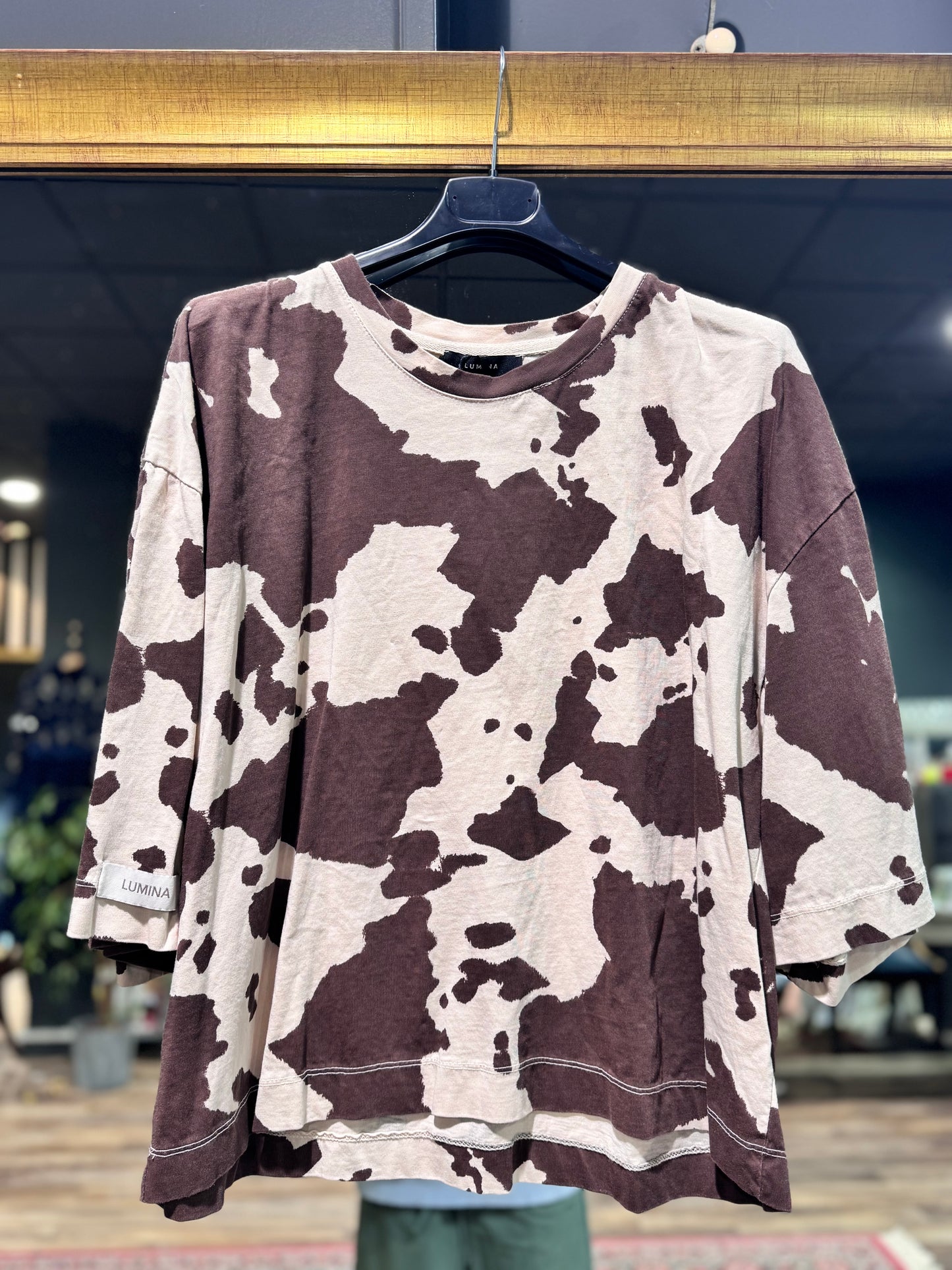 Camiseta vaca marrón