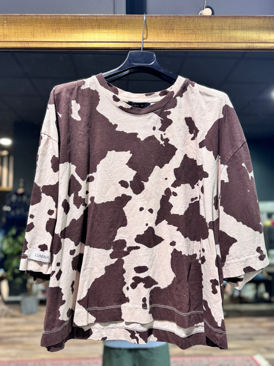 Camiseta vaca marrón