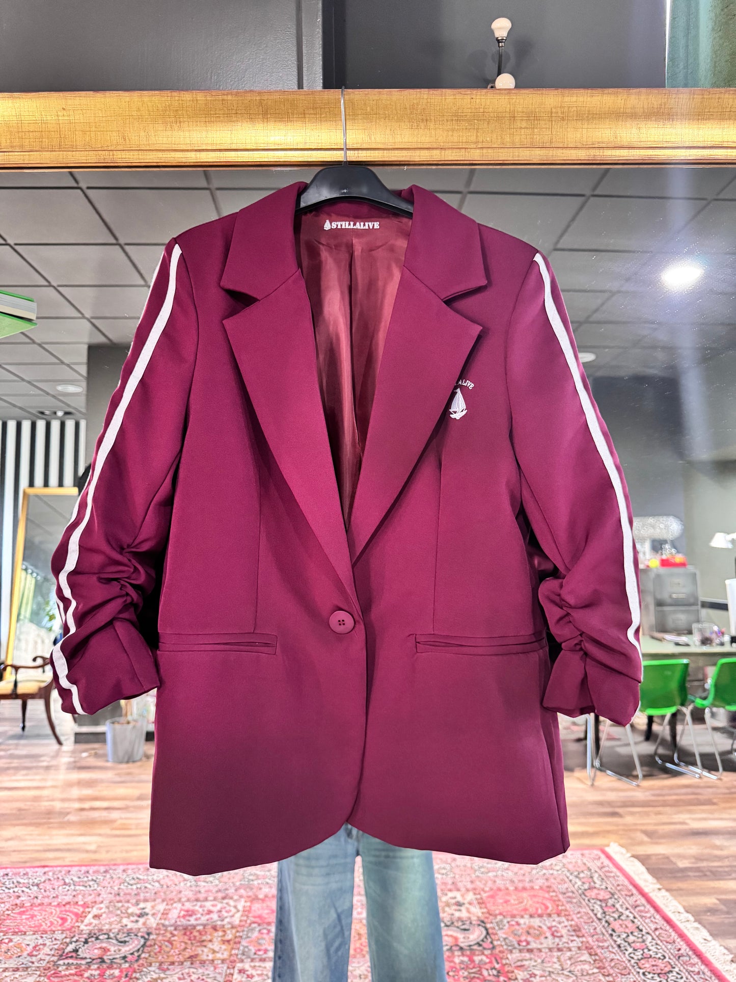 Blazer granate rayas