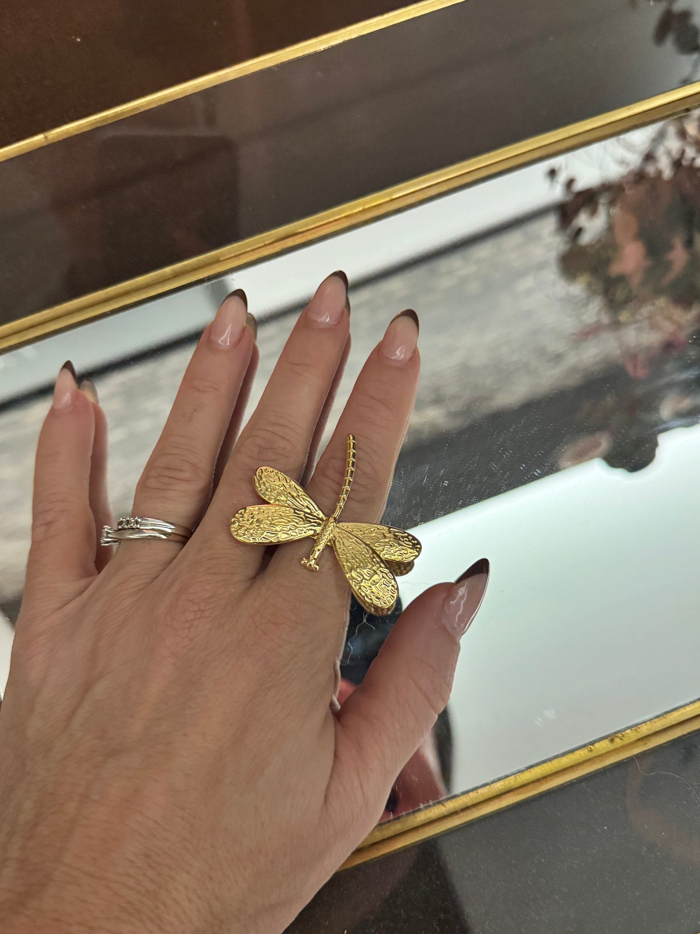 Anillo libélula Acero