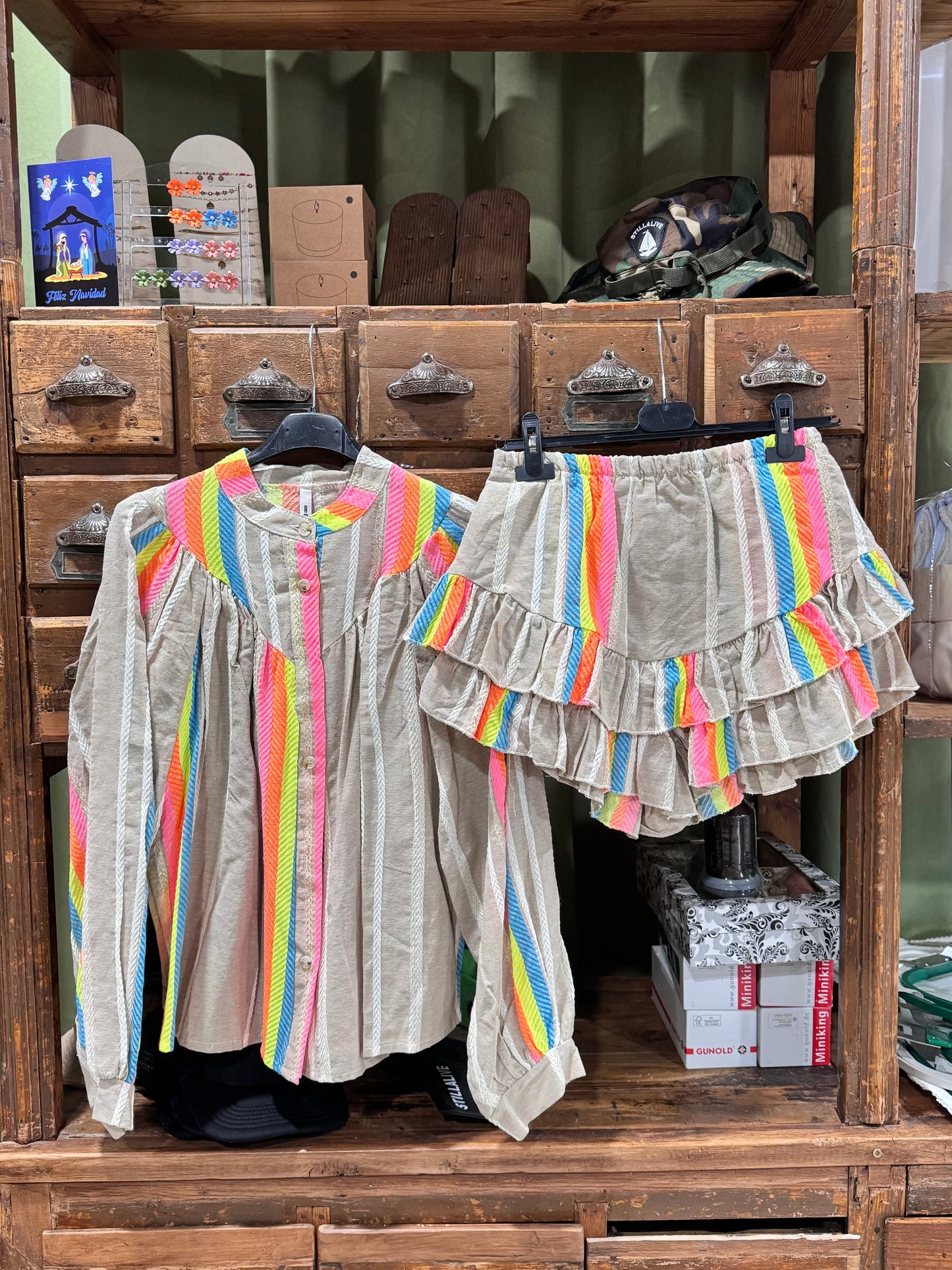Camisa colorines lino