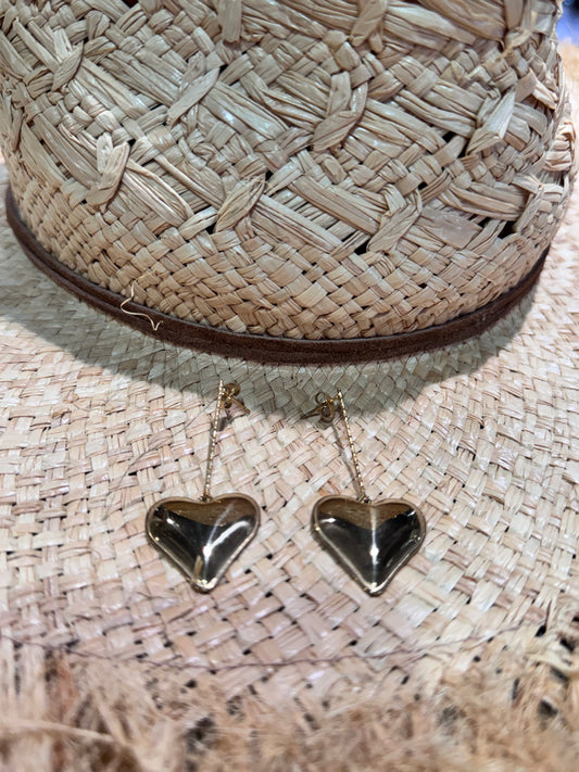 Pendientes corazón acero