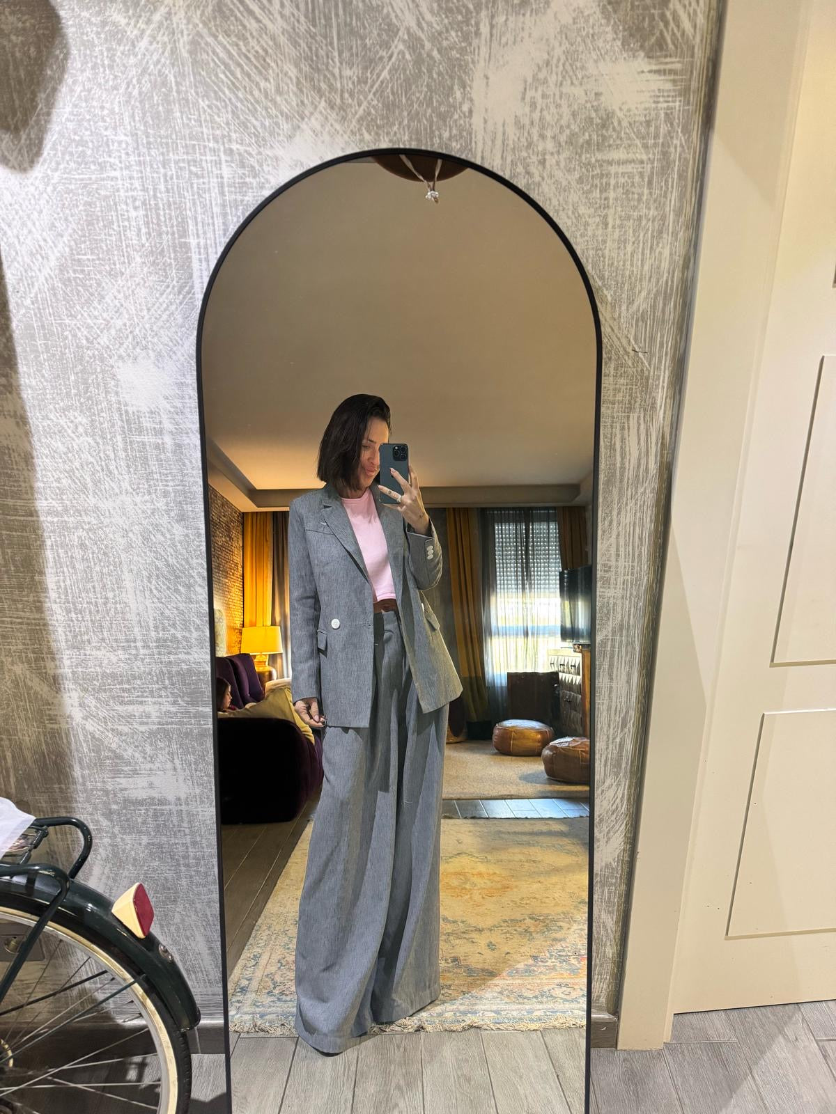 Blazer gris lino