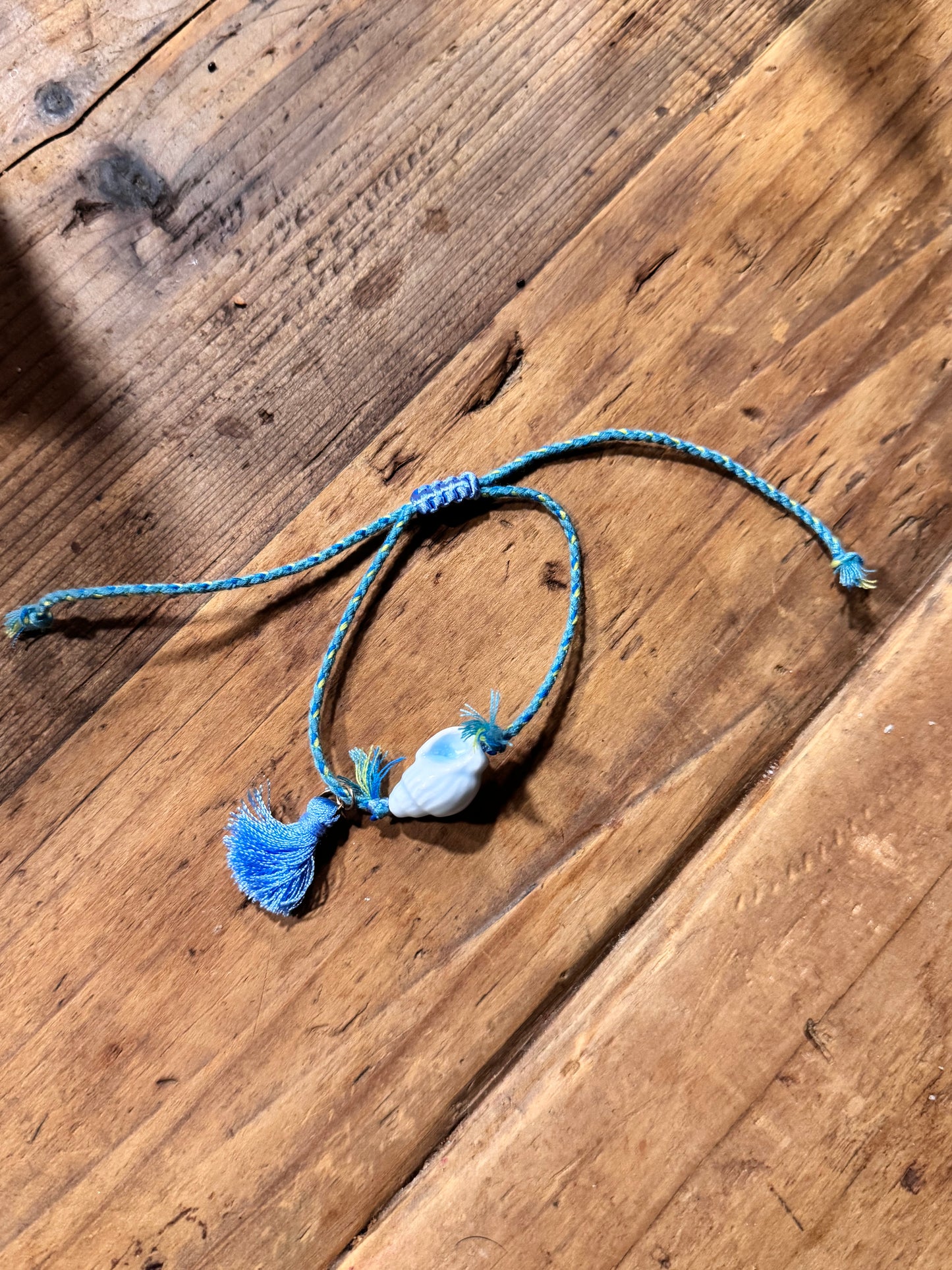 Pulsera caracola azul