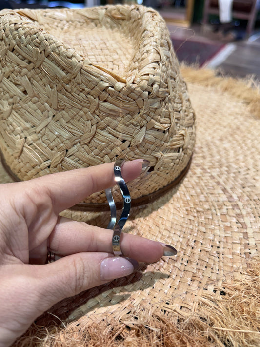Pulsera inspo curvada acero plata