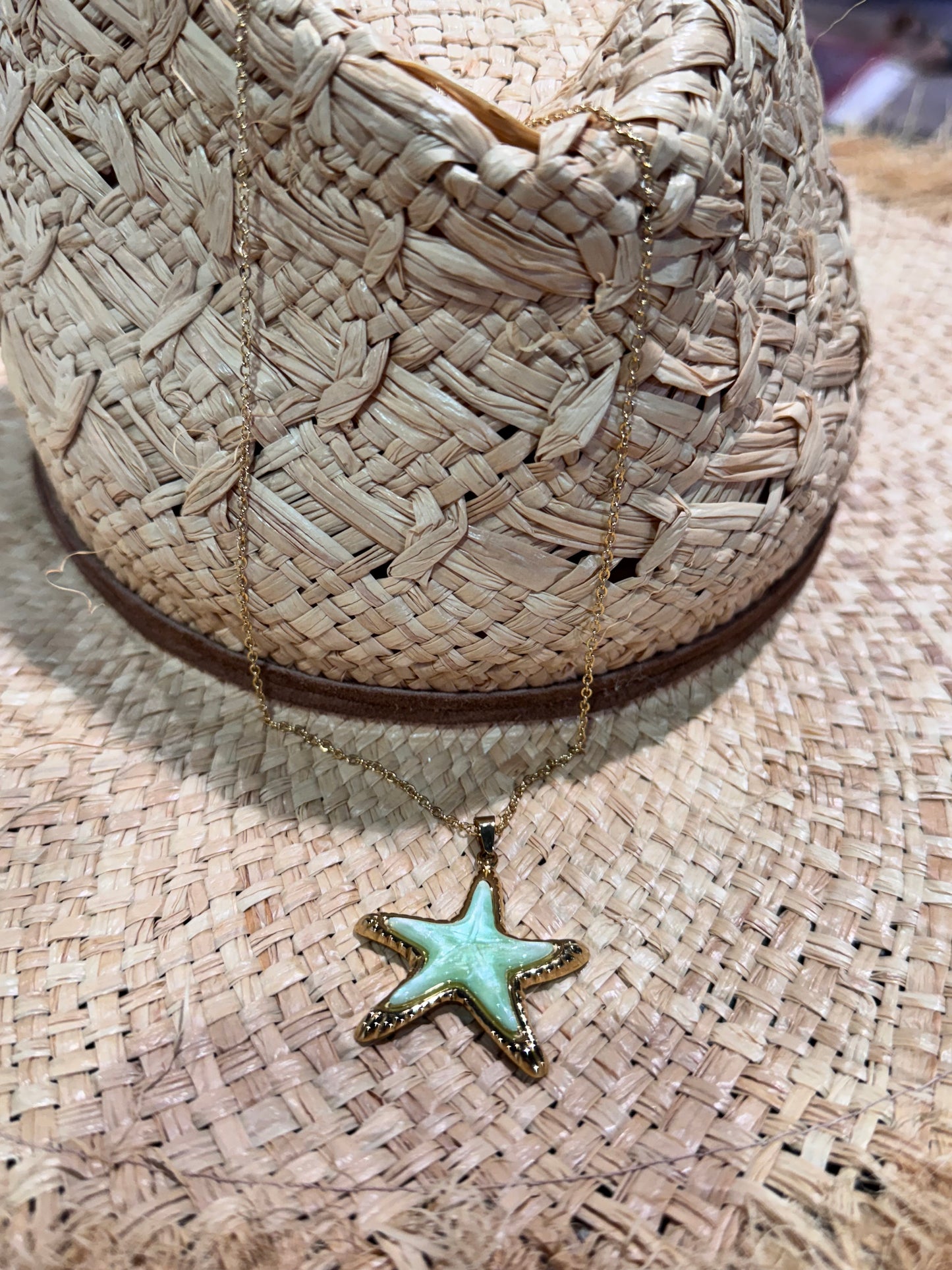 Collar estrella turquesa