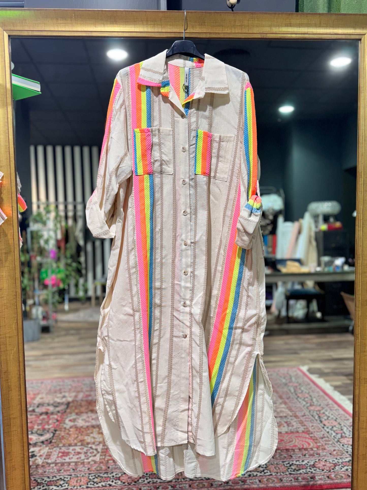 Vestido arcoíris clarito