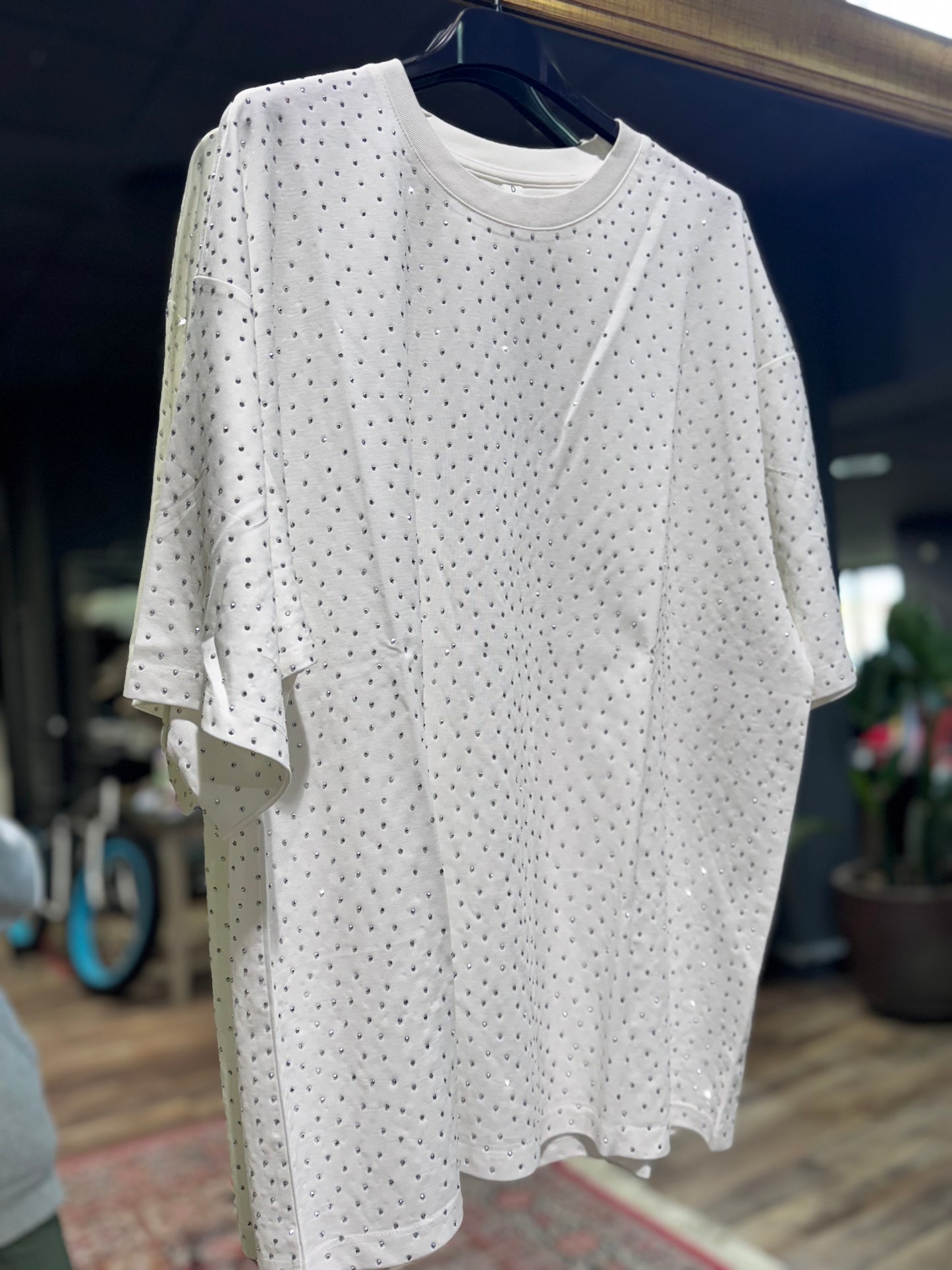Camiseta brillos blanca