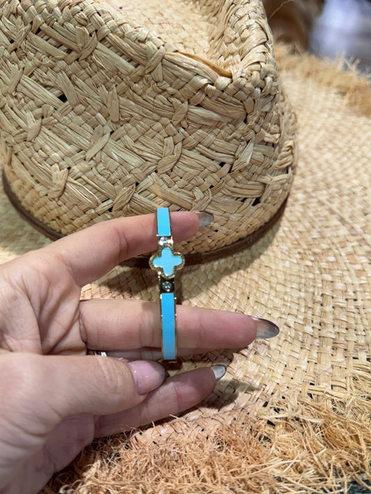 Pulsera acero celeste