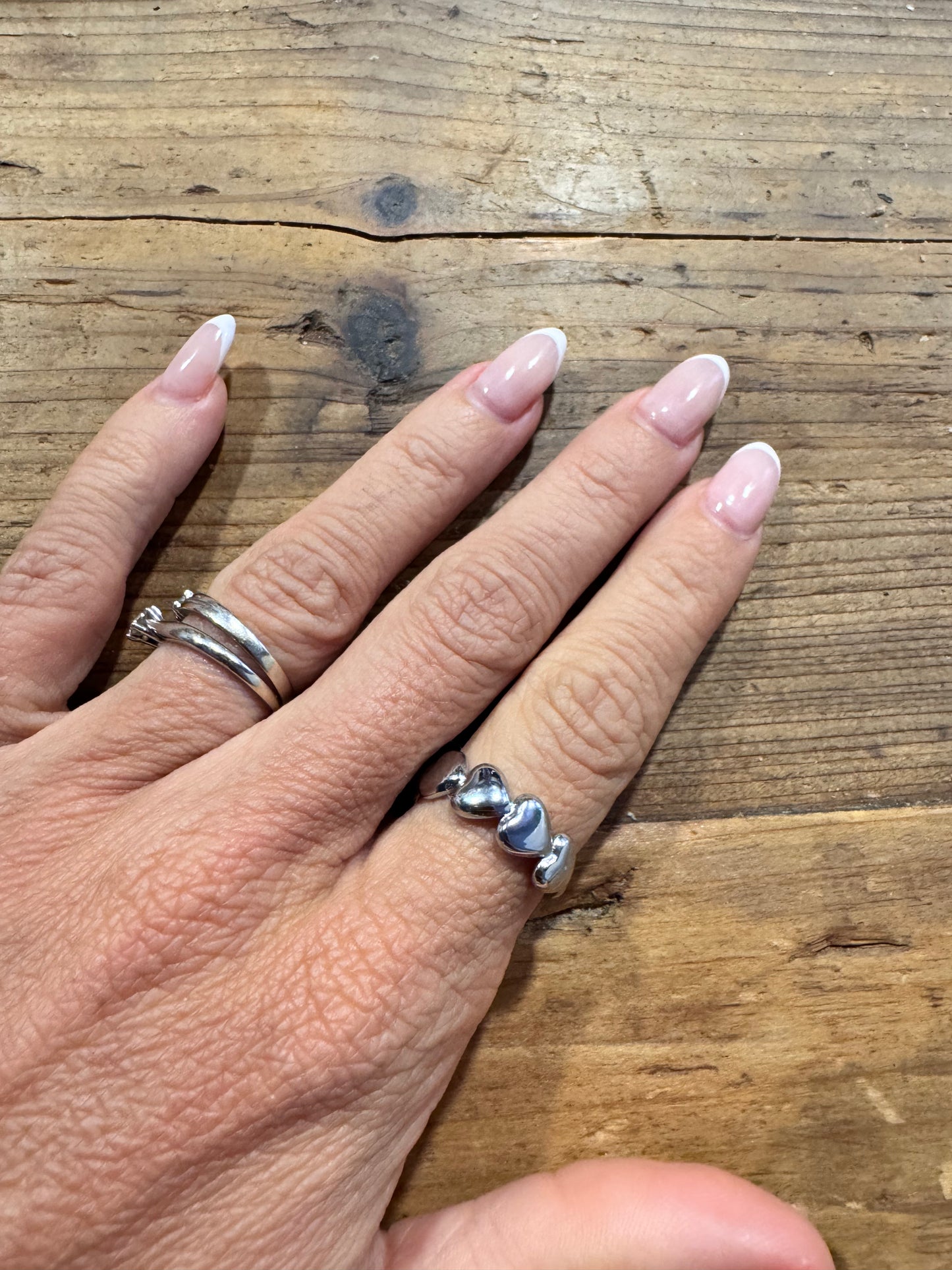 Anillo acero plata