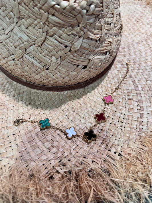 Pulsera acero cruces colores