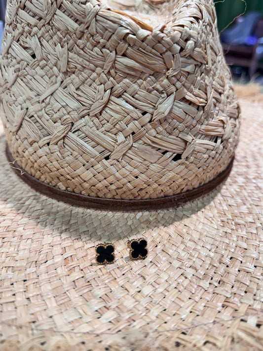 Pendientes cruz acero negro