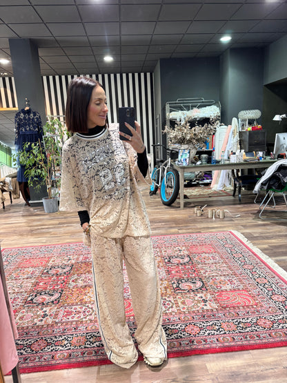 Conjunto encaje Beige