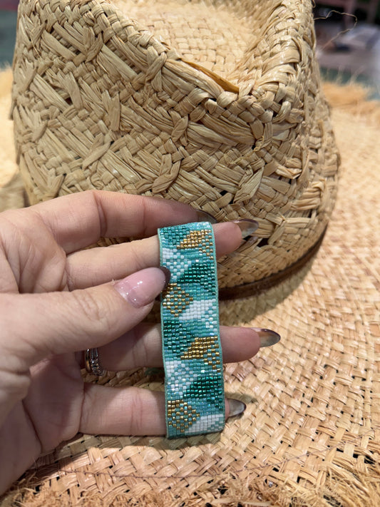 Miyuki pulsera turquesa