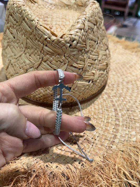 Pulsera ancla gris