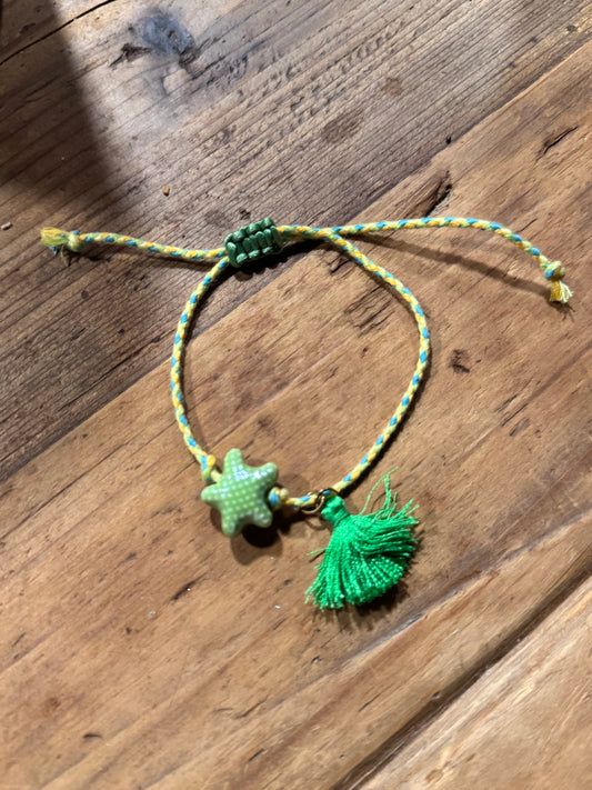 Pulsera estrella del mar verde