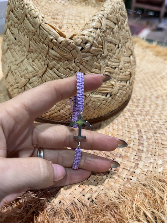 Pulsera ancla malva