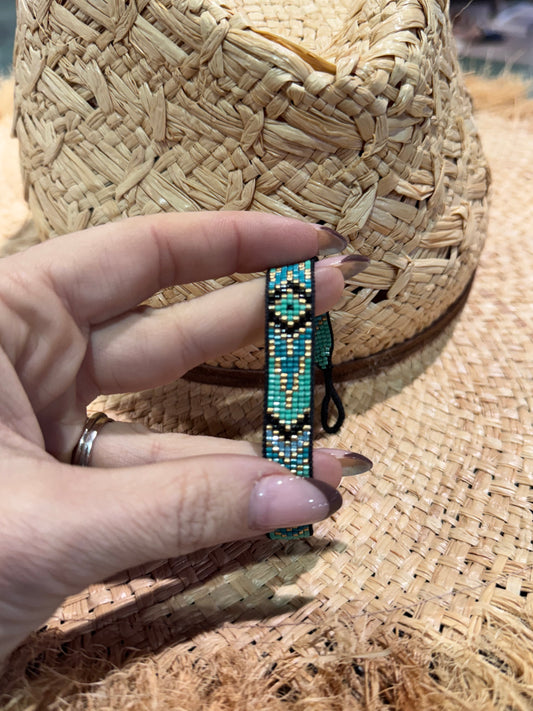 Miyuki pulsera mix turquesa
