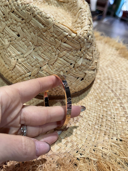 Pulsera acero oro rosa