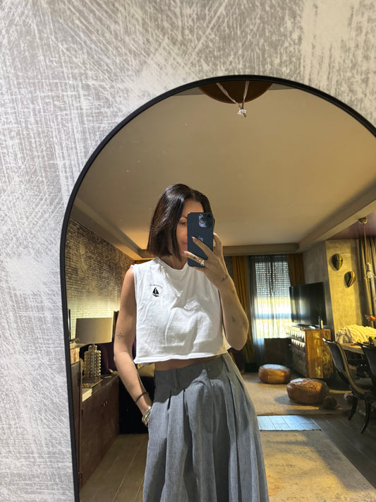 Crop top blanco