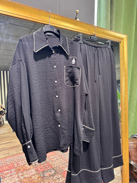 Conjunto lino negro