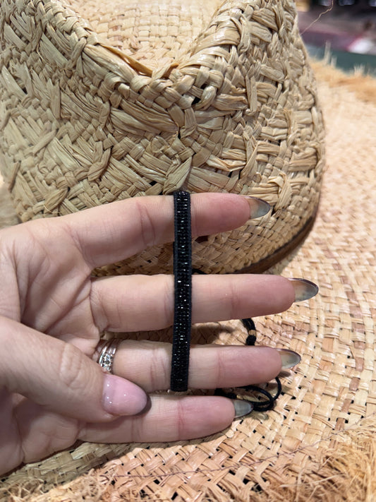 Miyuki pulsera black fina