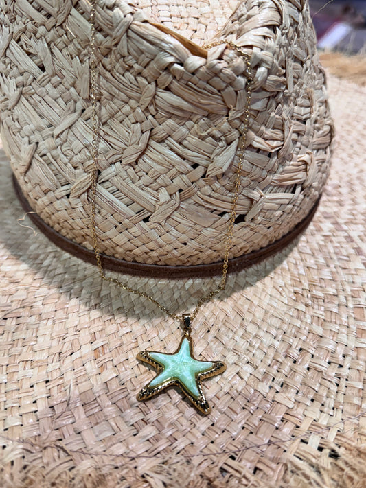 Collar estrella turquesa