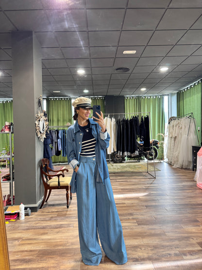 Pantalón denim fluido